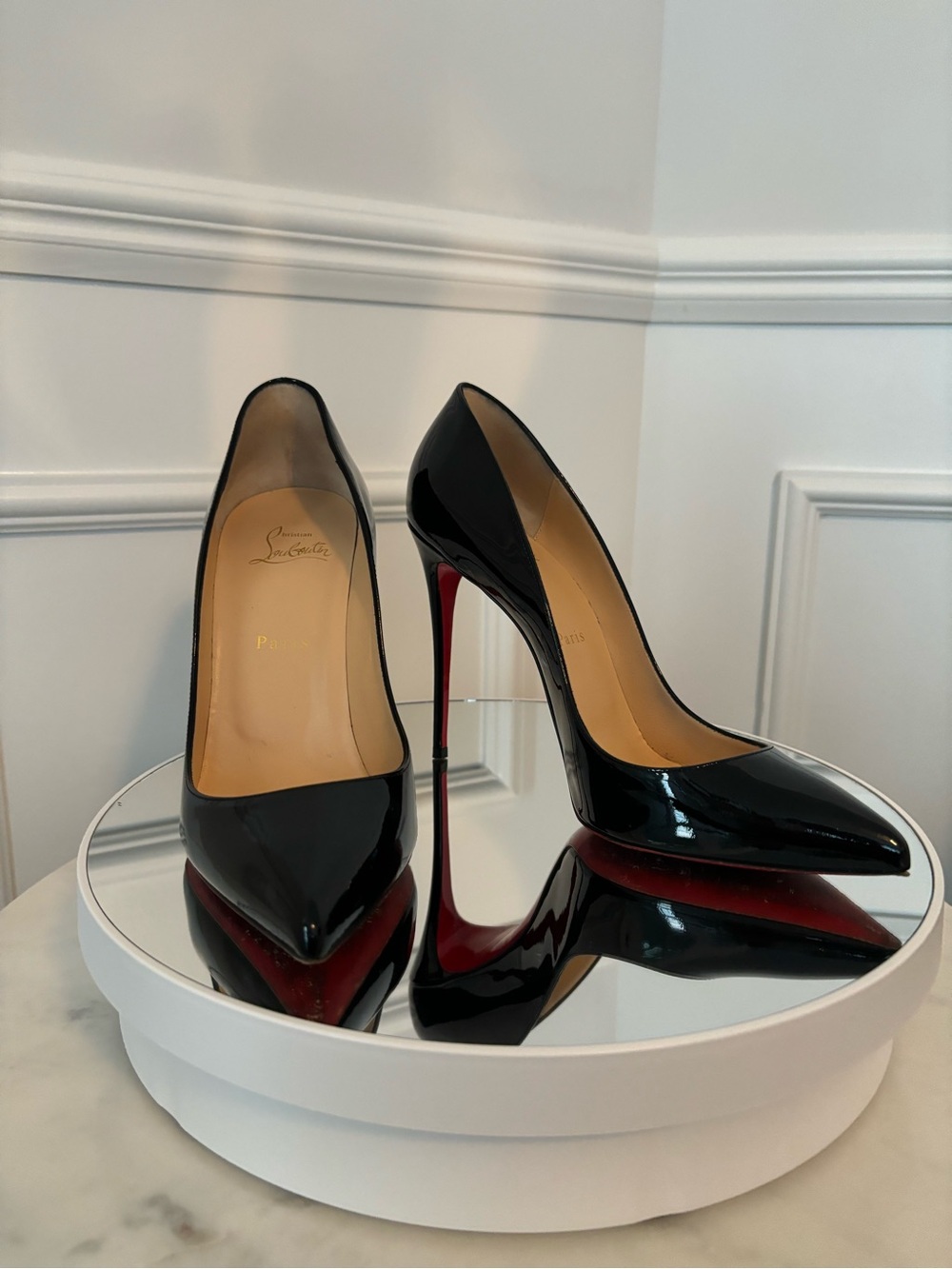 Christian Louboutin Pigalle Follies Black Patent Leather